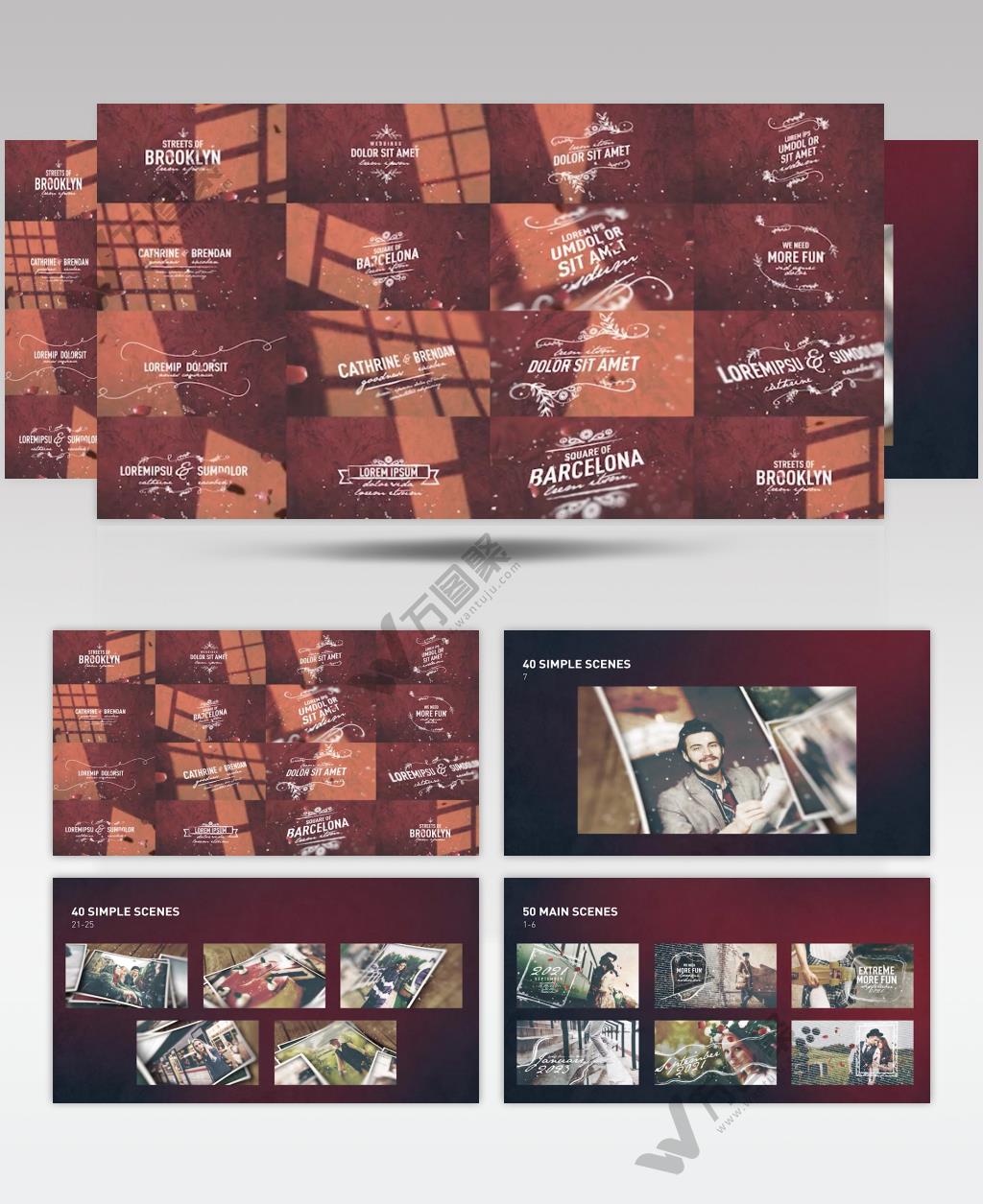 15428 浪漫婚礼相册回忆照片包装片头