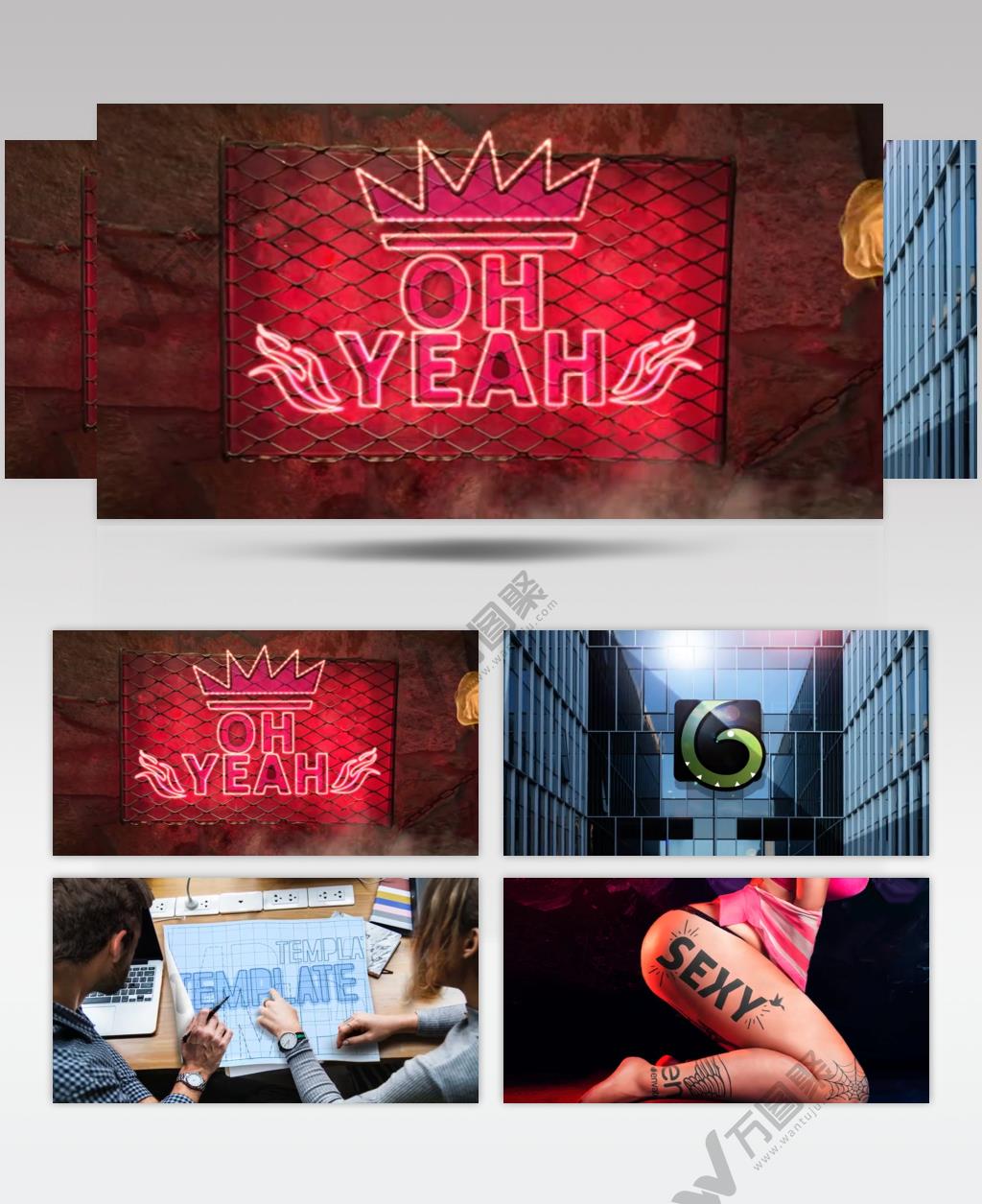 AE 15087 时髦标志展示 ae素材