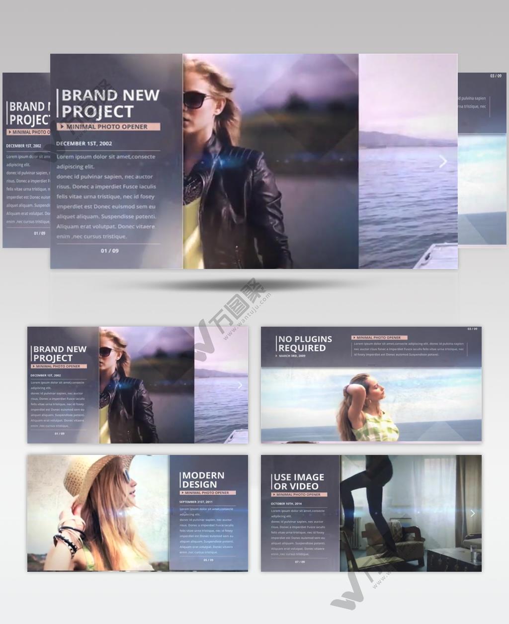 15604 简洁视频切换片头