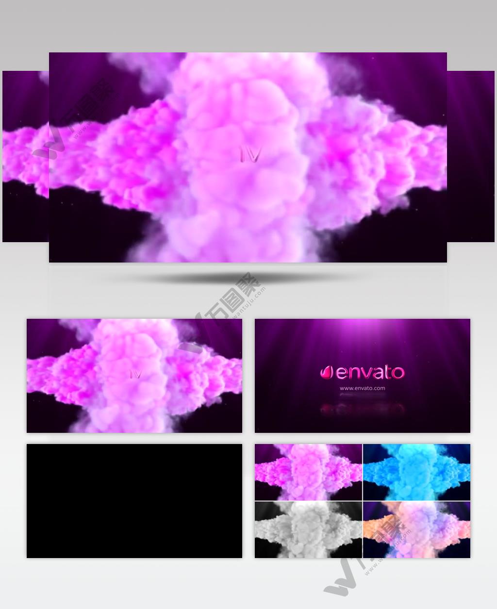 17336 彩色烟雾碰撞标志展示