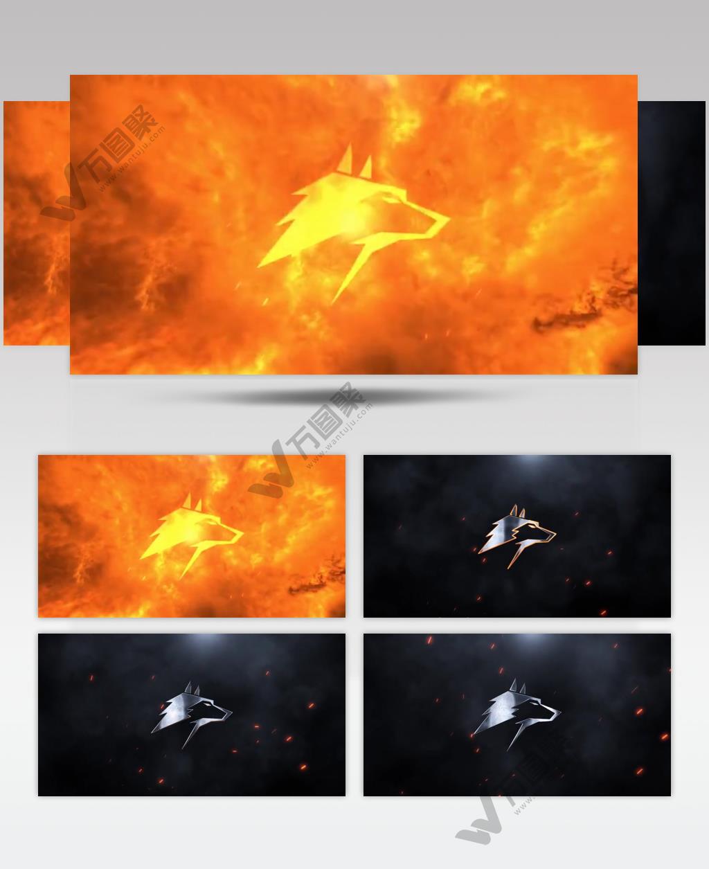 AE 15143 火焰标志展示 ae素材