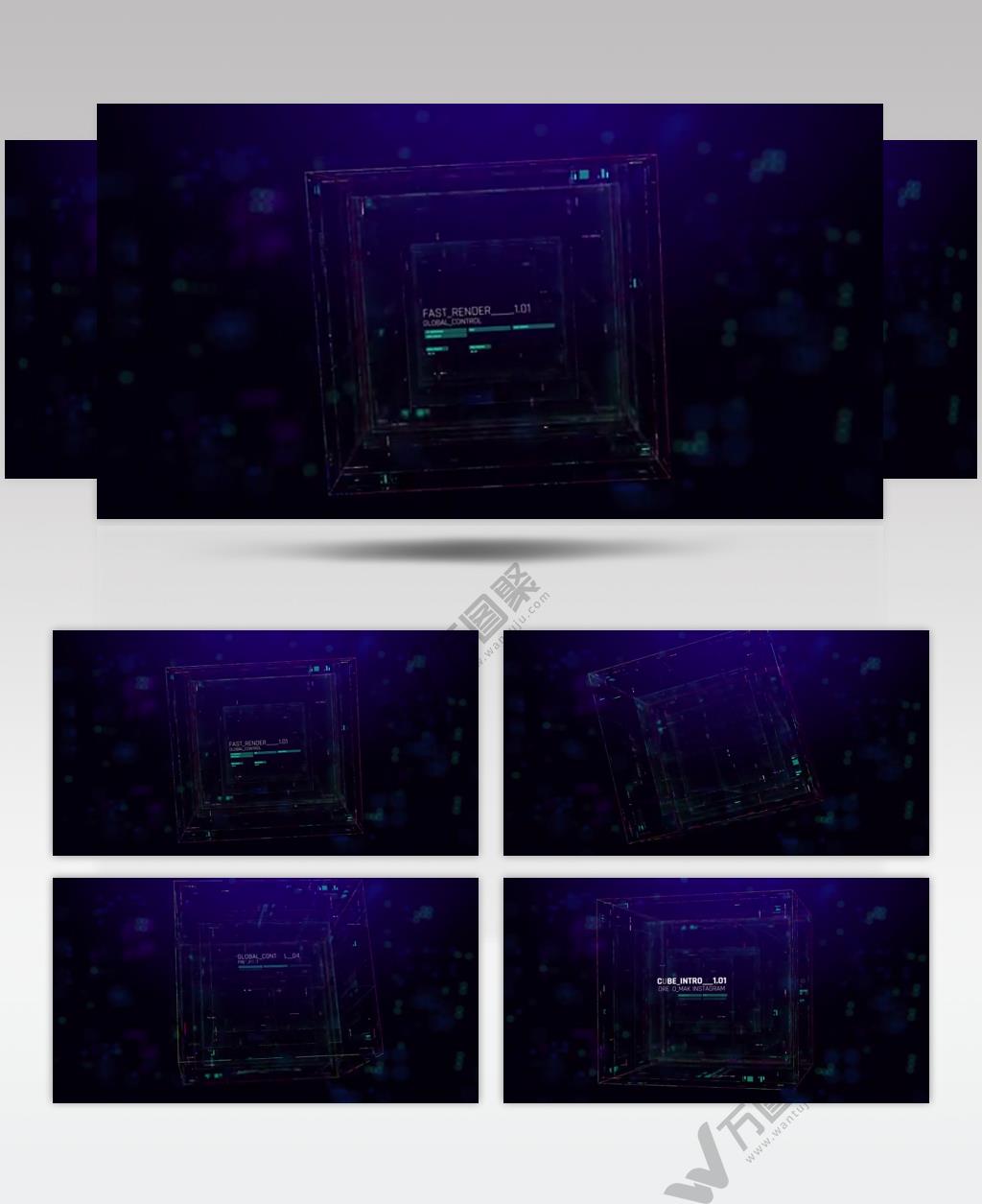 17054 数字科技方块片头