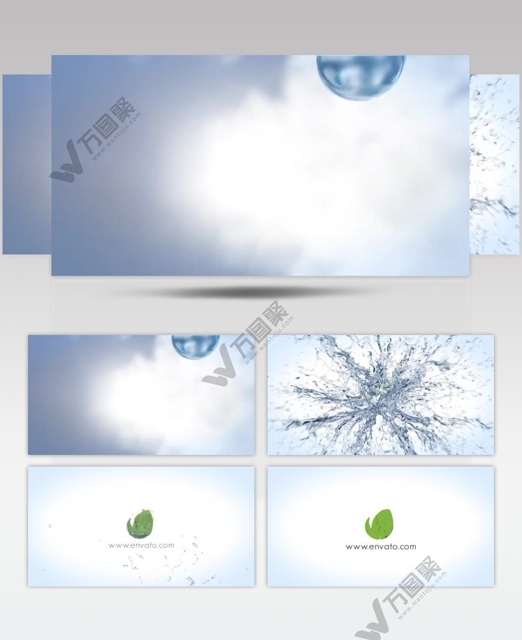 17551 水珠四溅标志展示