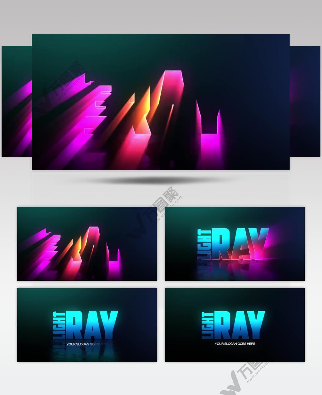 AE 15147 光线标志动画 ae素材