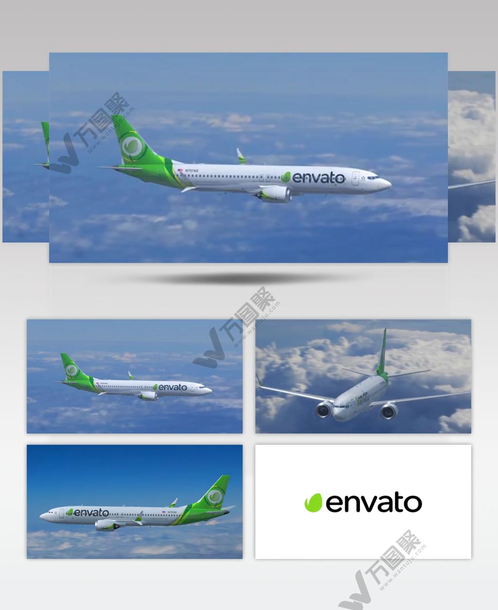 17266 航空飞机机身标志展示