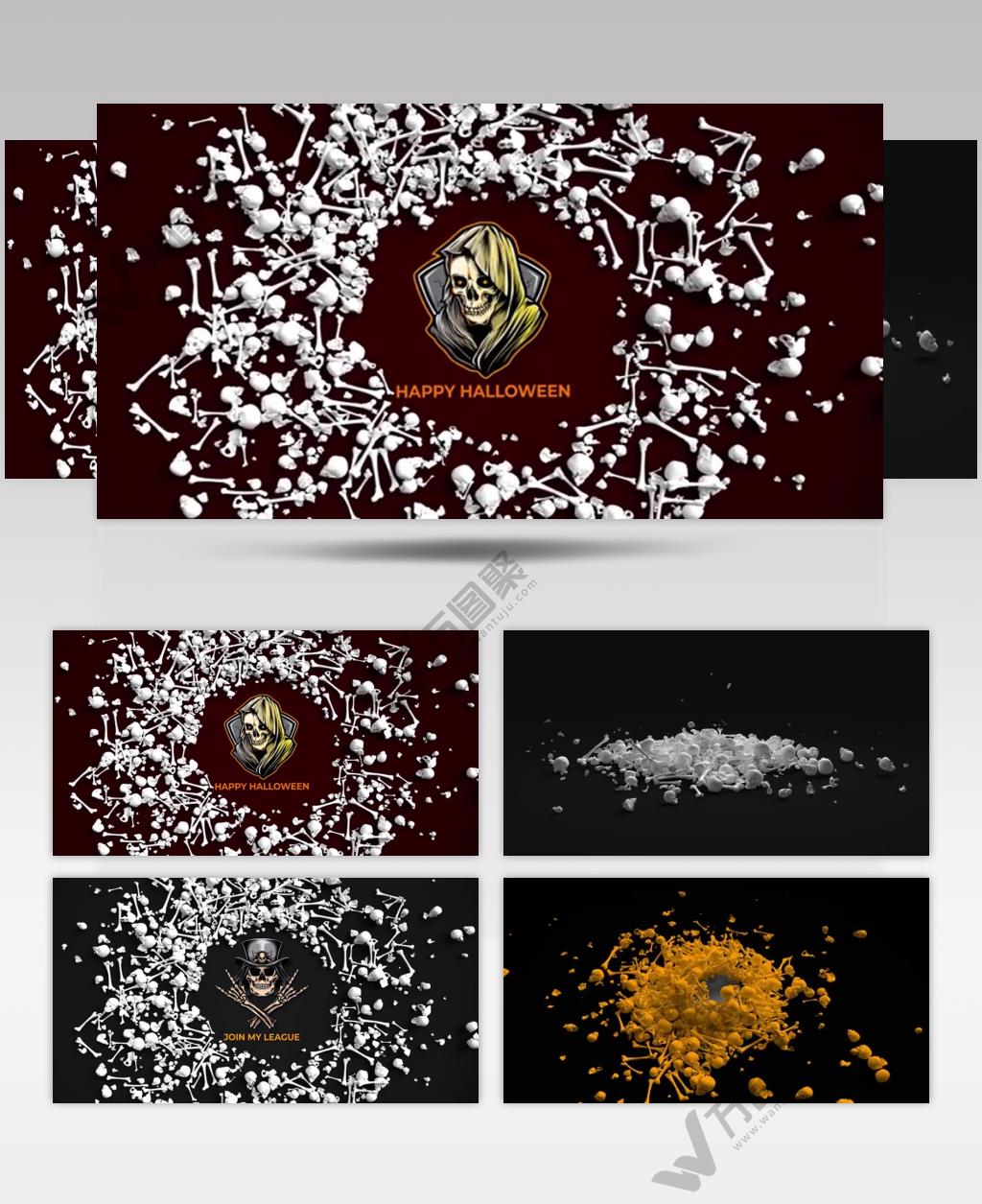 17263 万圣节标志片头