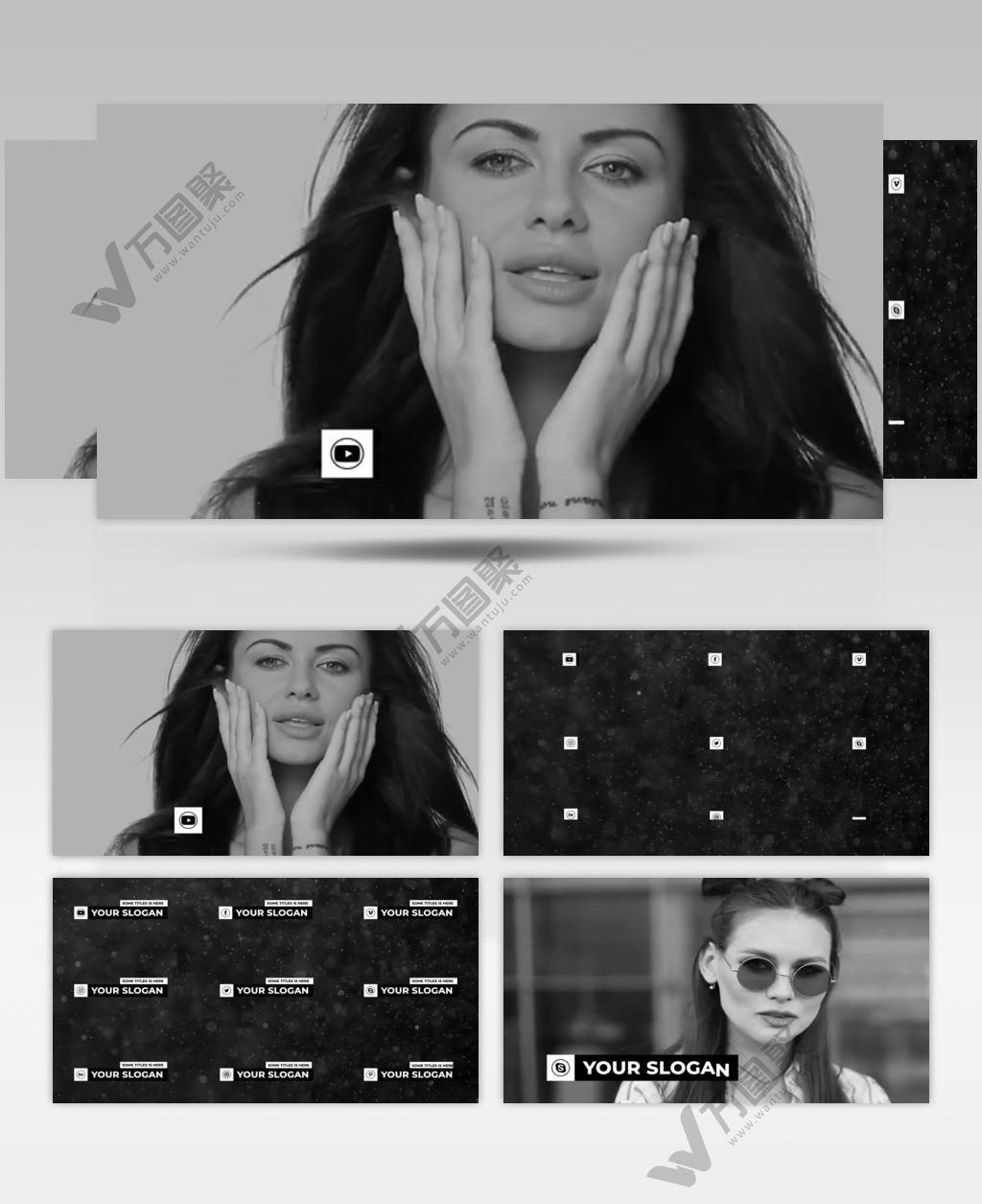 16244 媒体字幕 文字字幕素材