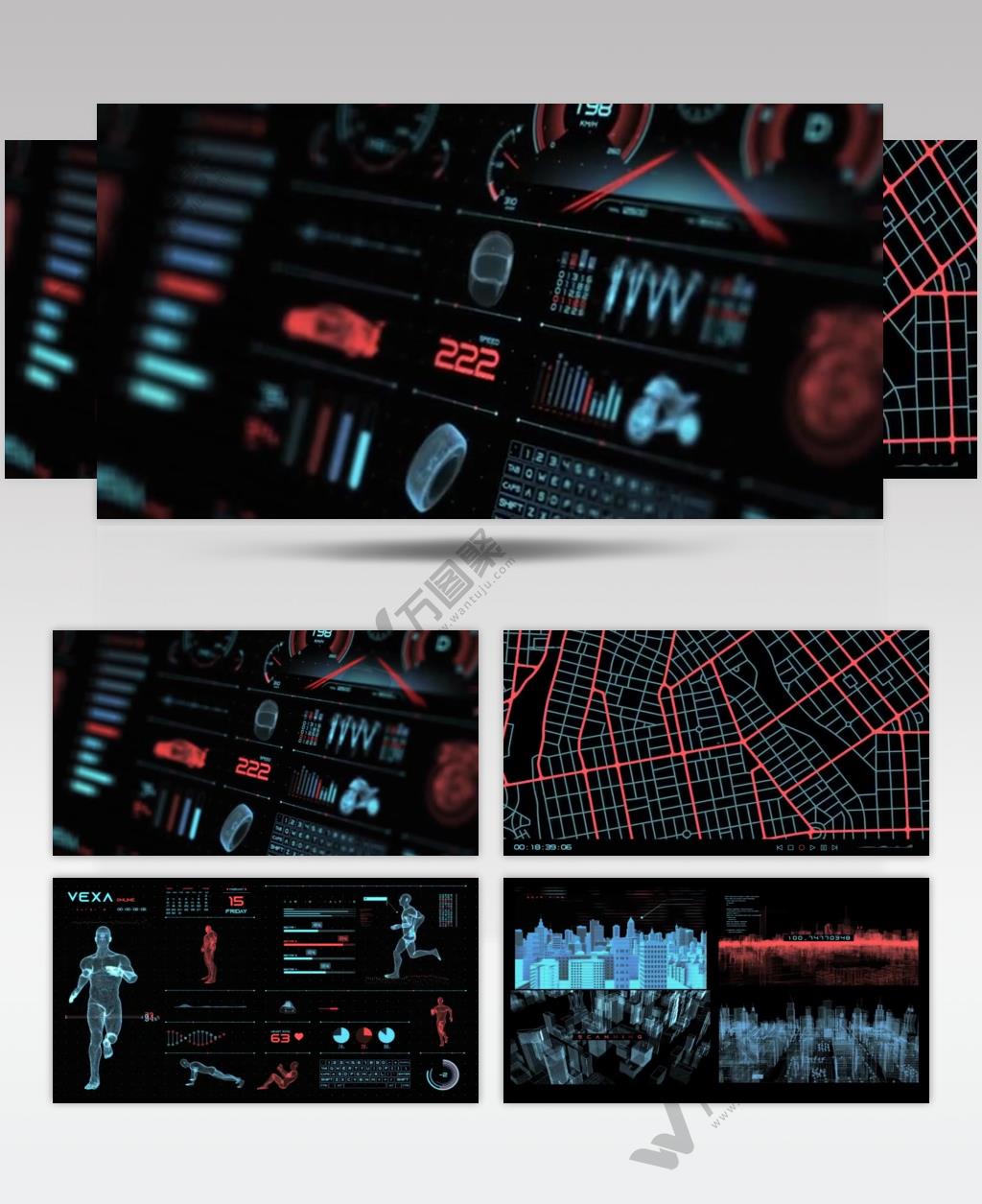 AE 16758 信息图界面动画元素 ae素材源文件