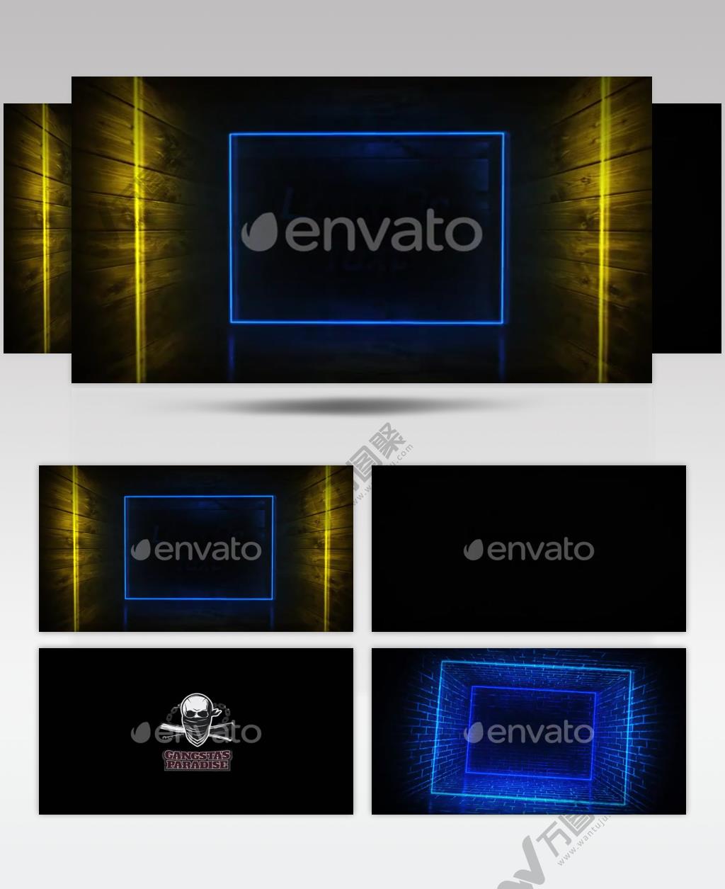 17070 杂渍霓虹效果片头