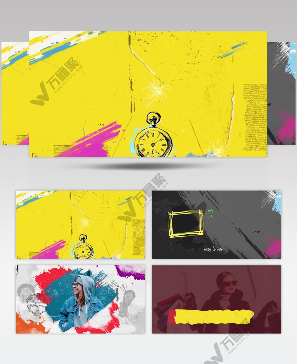 15333 手绘风格宣传包