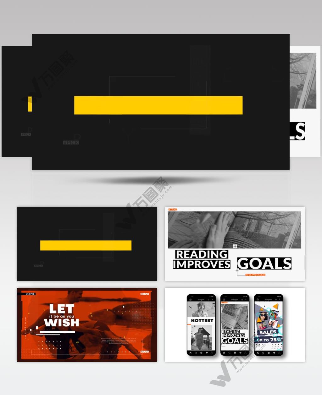 AE 17281 手机端节奏视频幻灯片