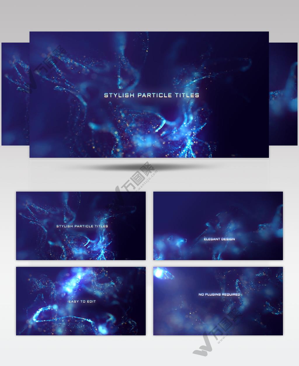 17437 梦幻奢华粒子背景文字宣传片头