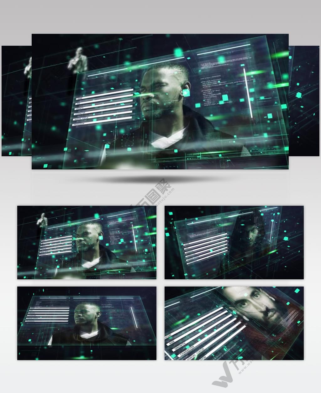 16138 数字科技 图表ae素材