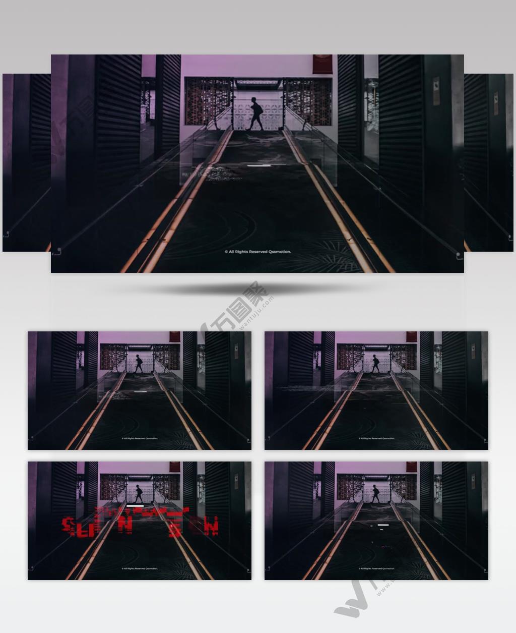 16151 数字故障效果标题 图表ae素材