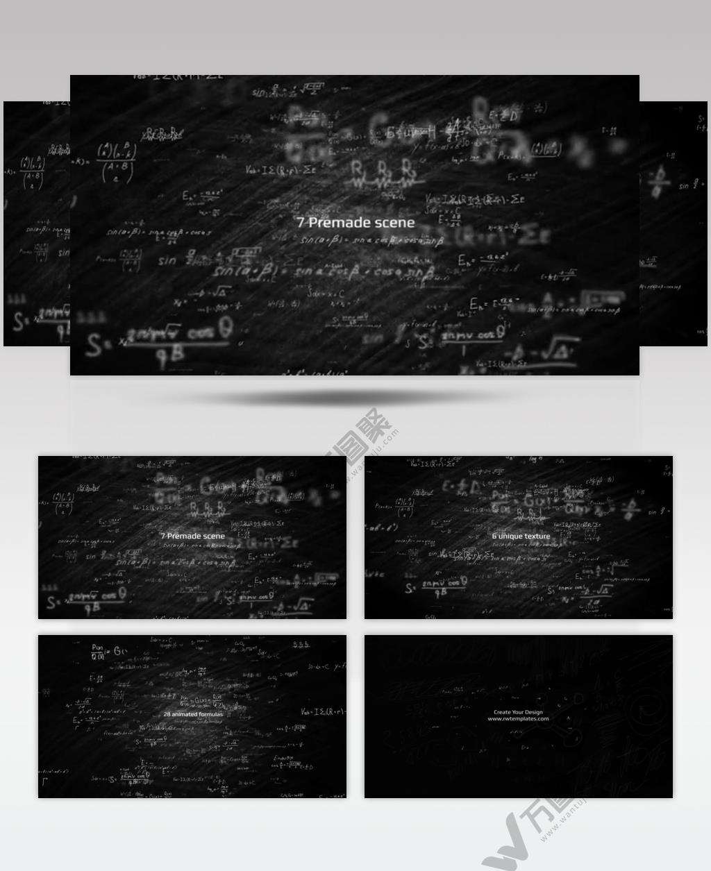 17296 科学粉笔手绘标题包