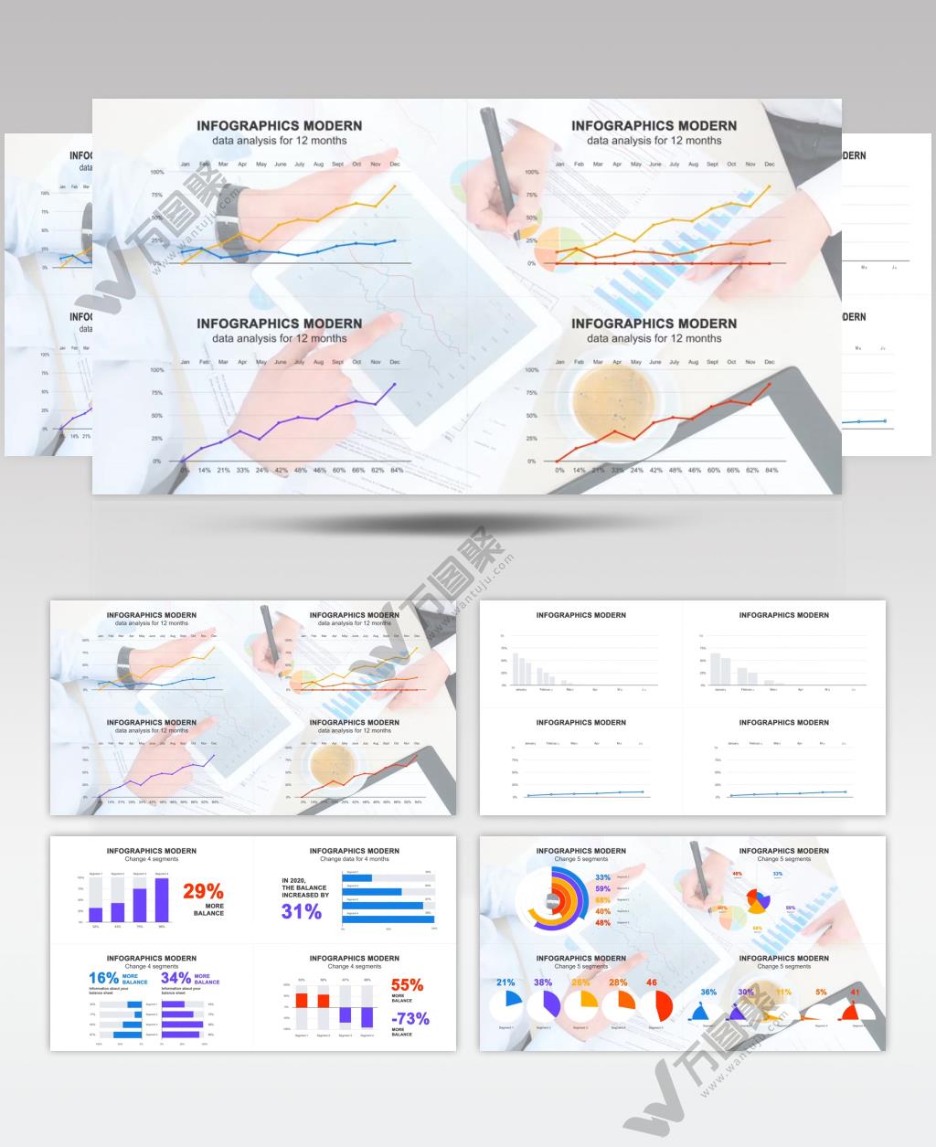 17361 现代信息数据图表展示动画 图表ae素材