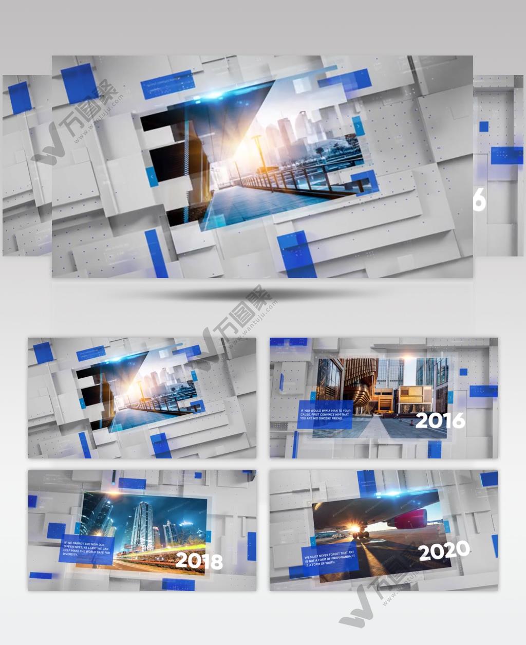 ae下载 15695 简洁企业幻灯片