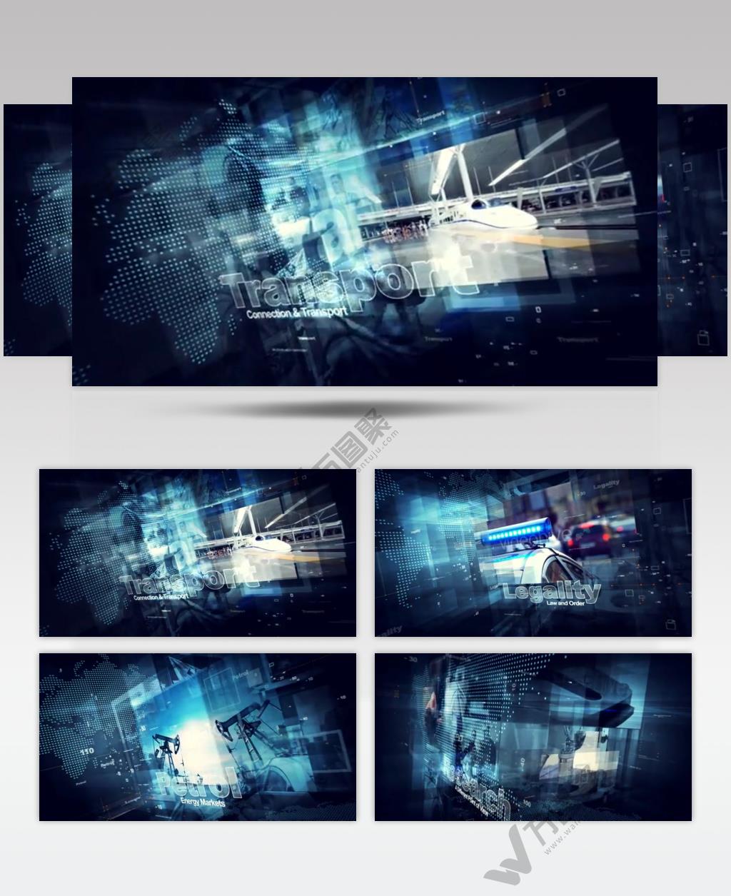 16851 数据分析工作室 图表ae素材