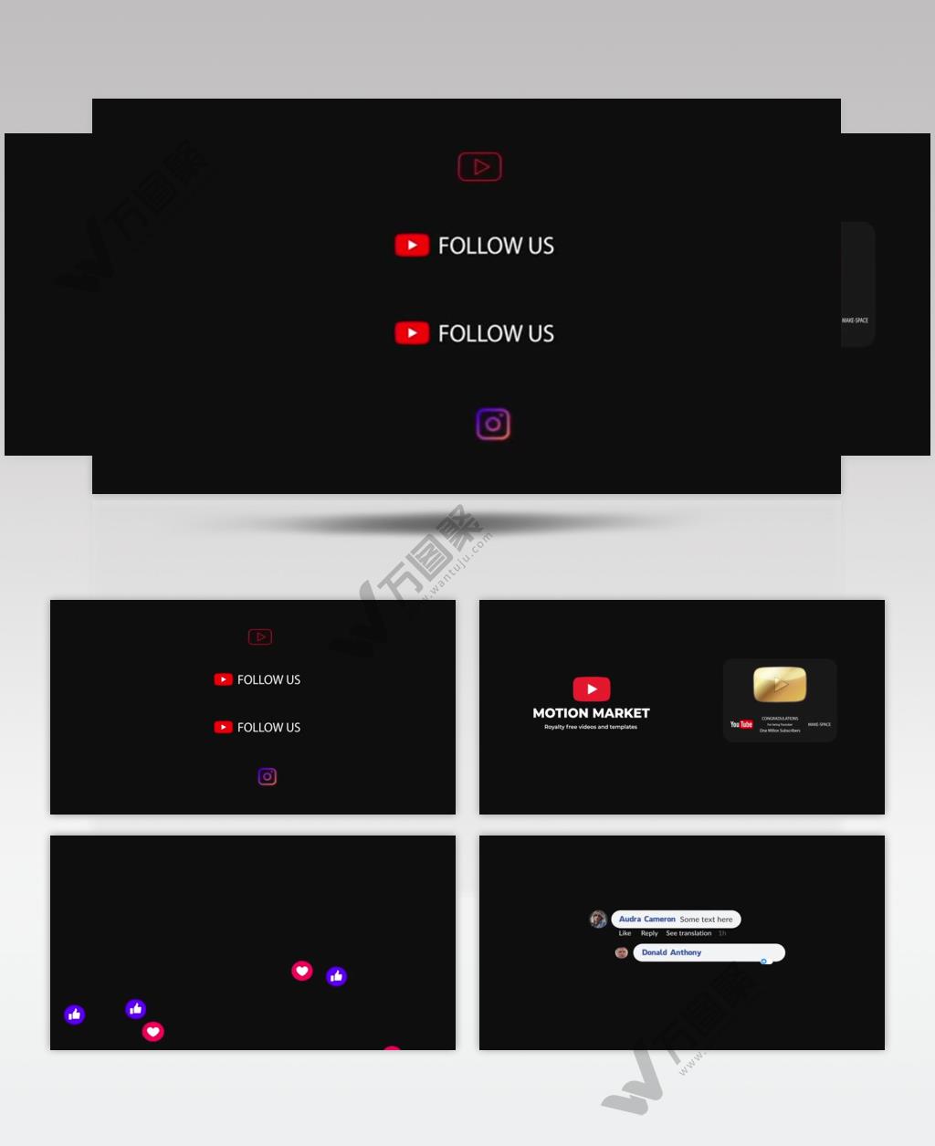 15202 媒体图标元素 图表ae素材