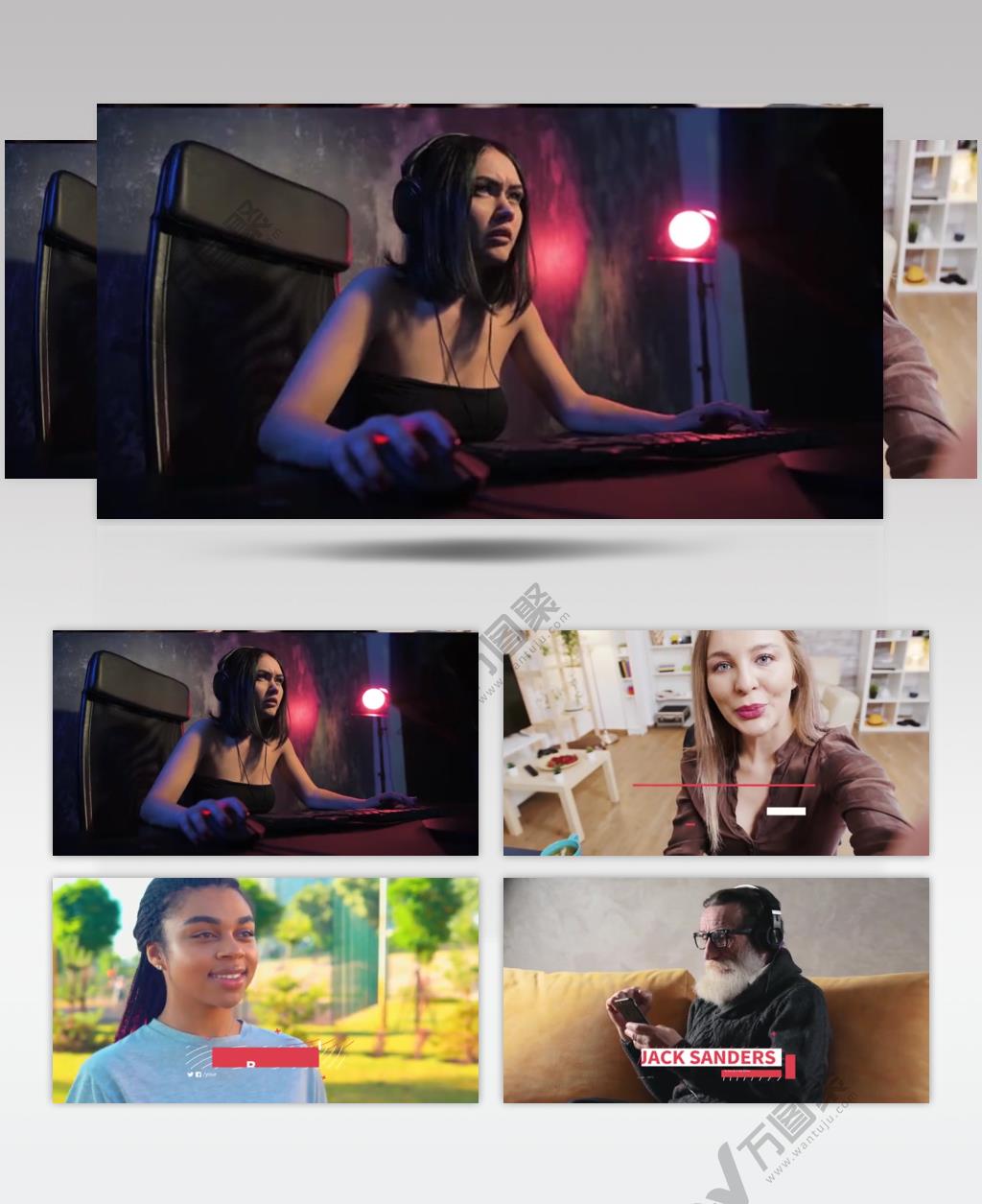 16014 自适应字幕 文字字幕素材