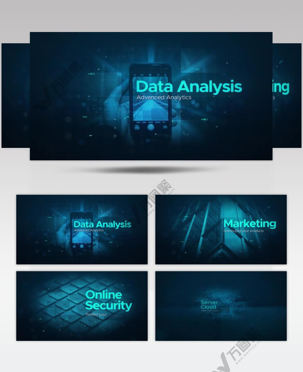 15544 数字展示 图表ae素材