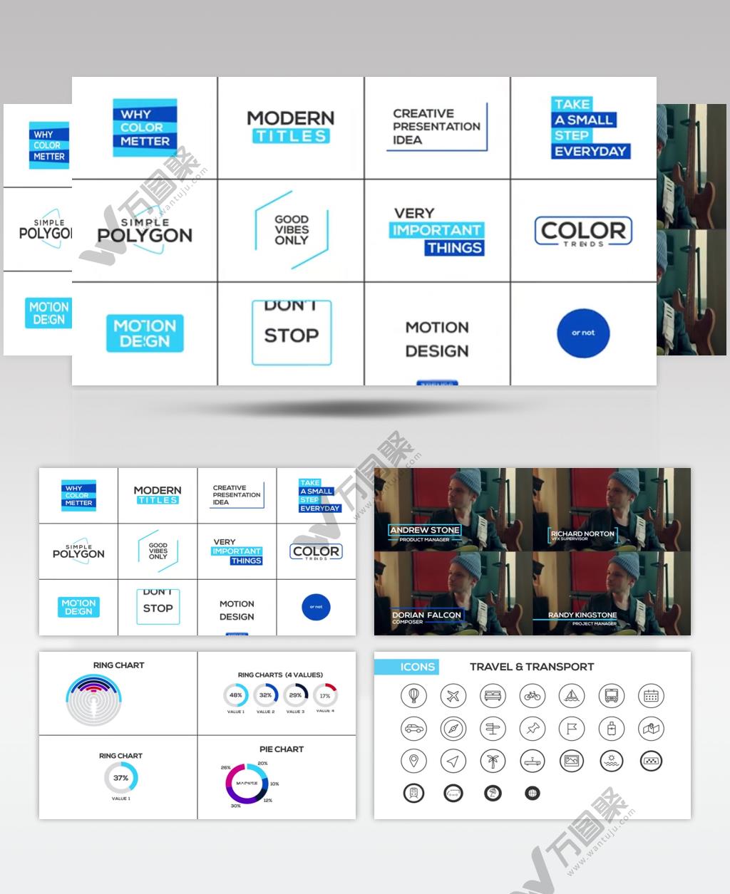 16194 标题表情动画元素 图表ae素材
