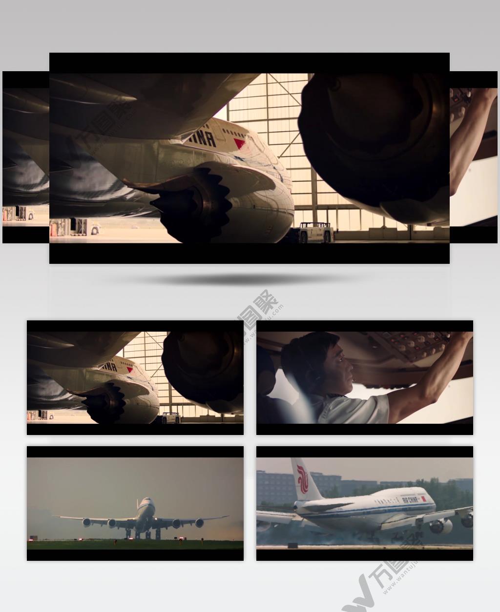 飞机起飞穿越云层