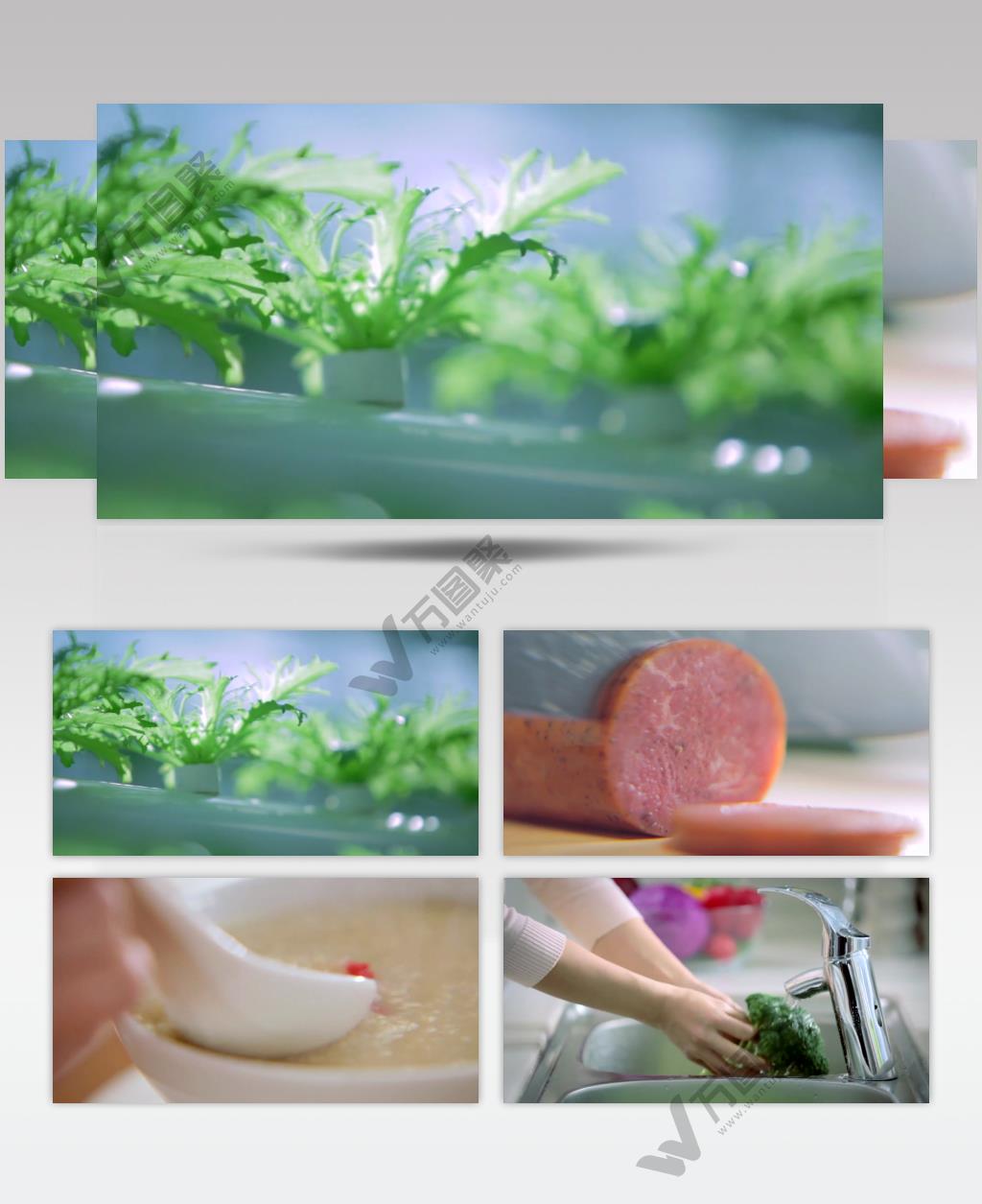 美食烹饪蔬菜清洗高清视频素材