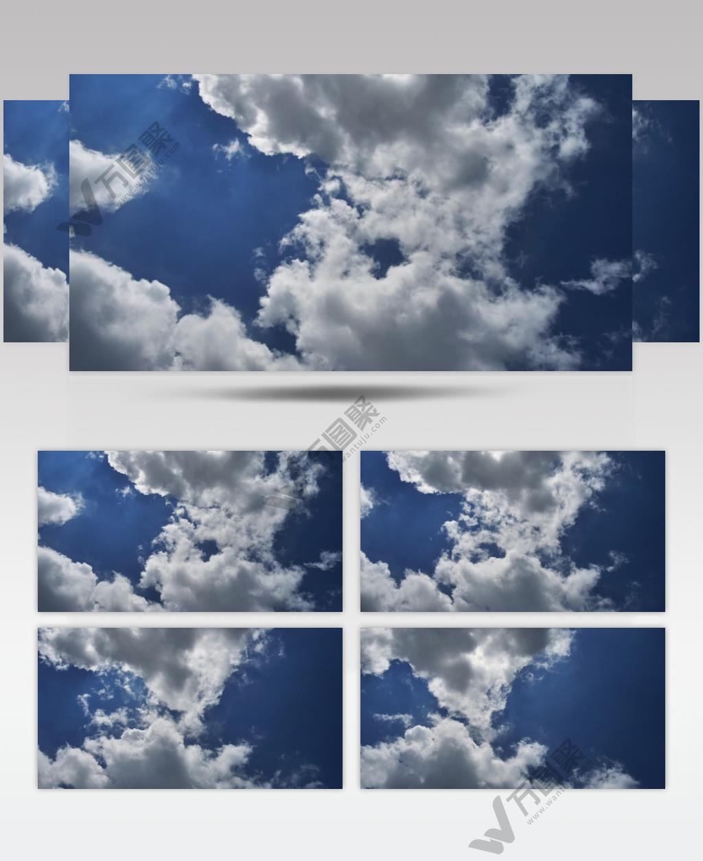 晴空万里阳光普照的云彩