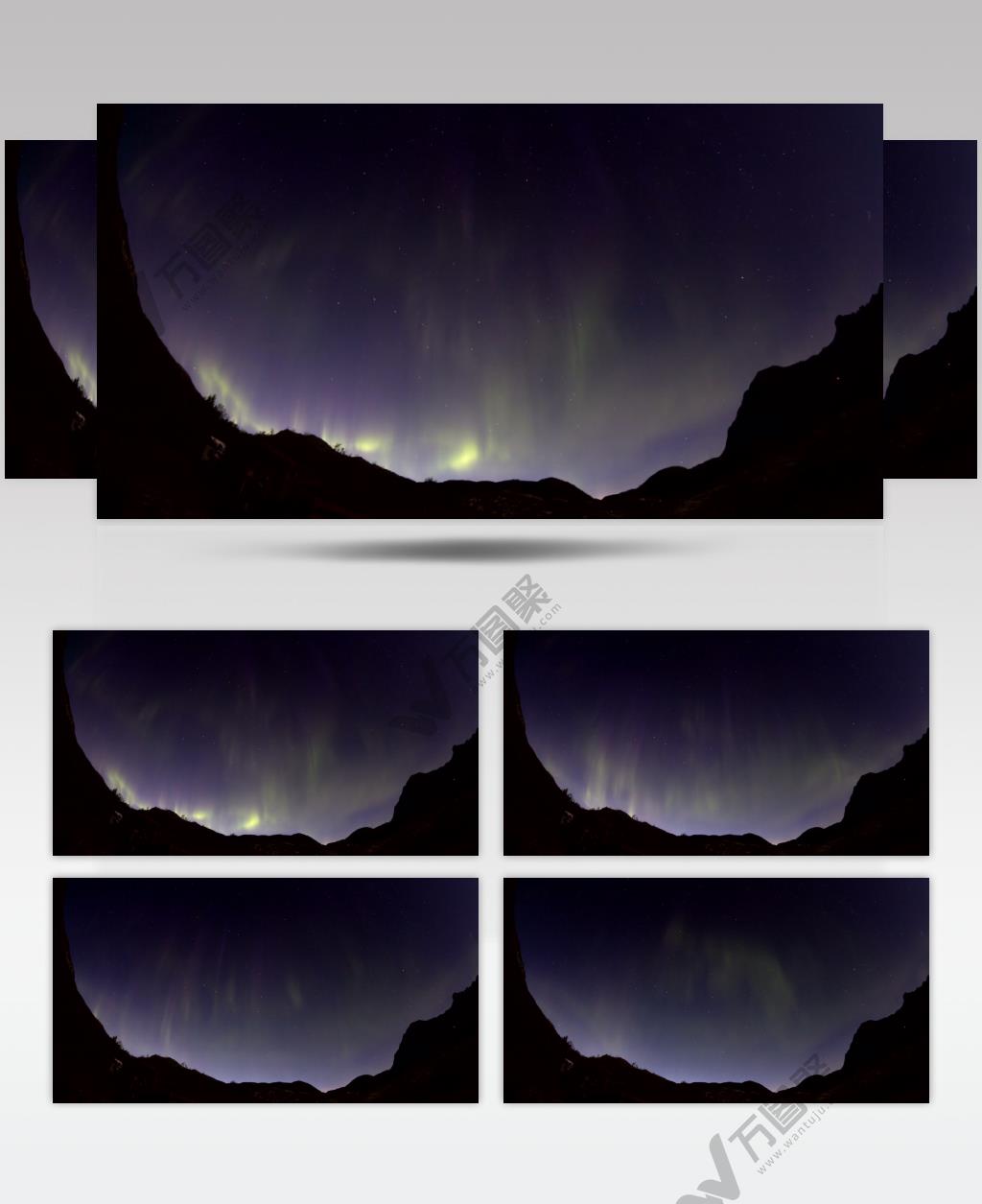 挪威的黄色北极光