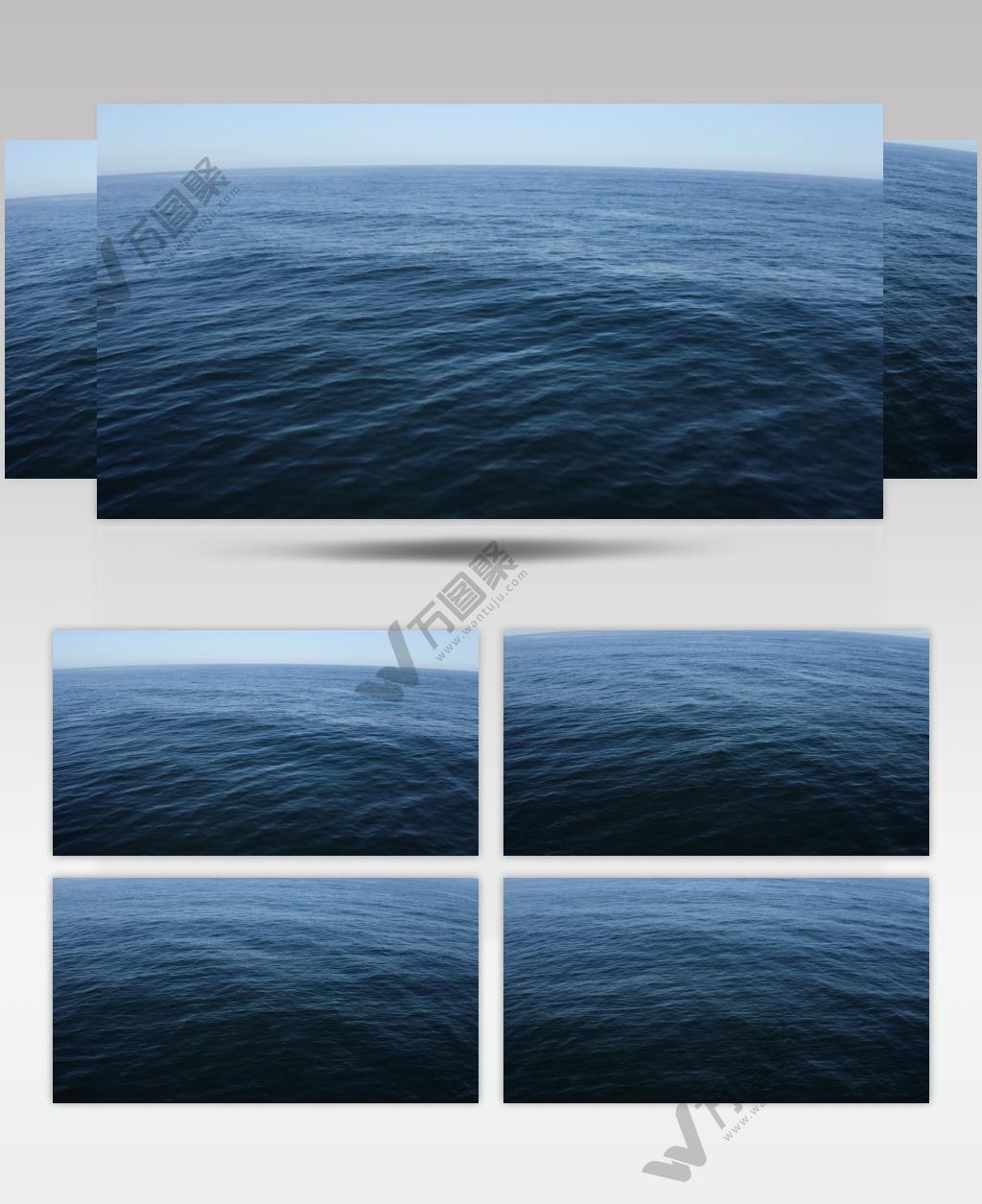 平静的蓝海的空中拍摄