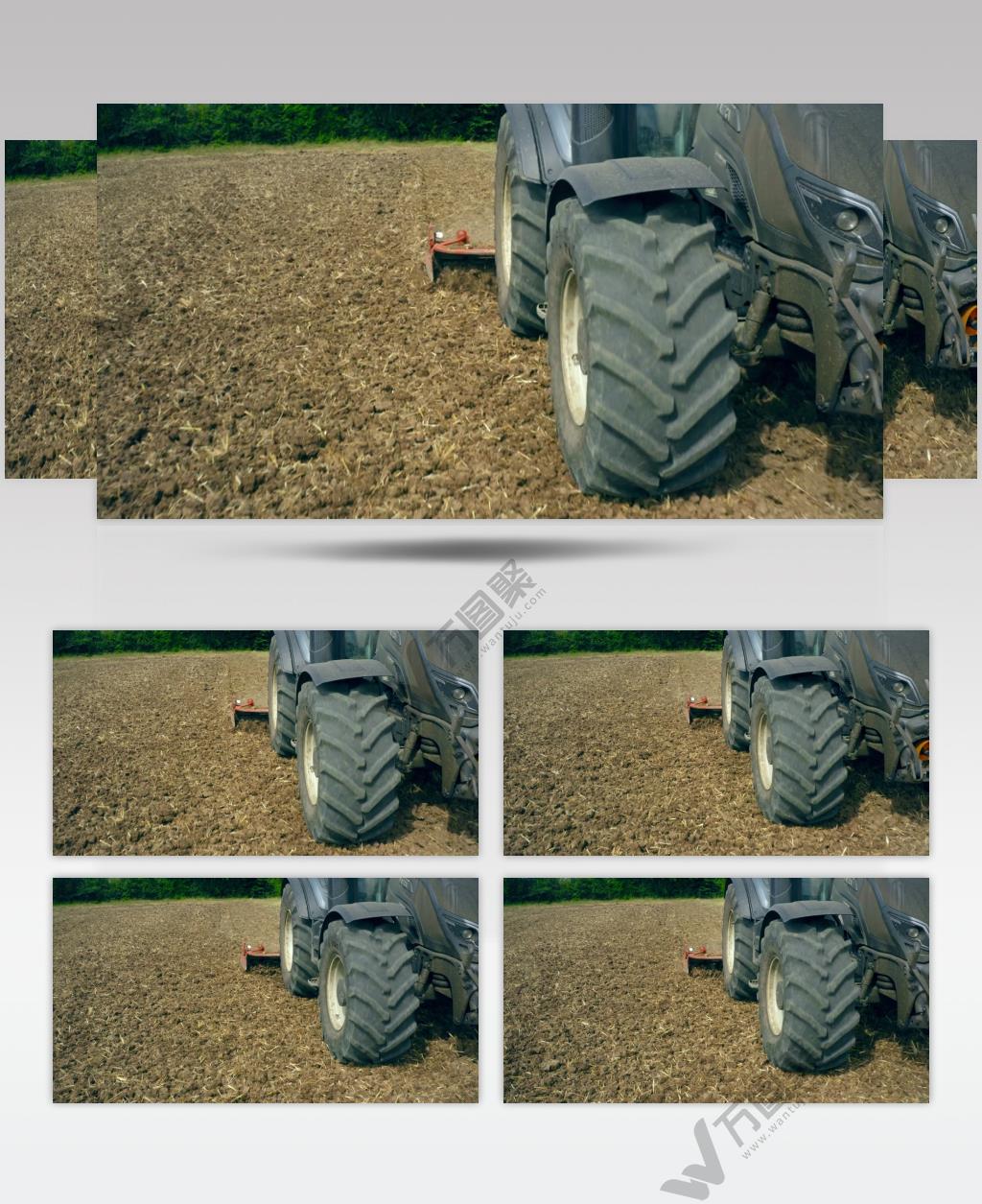 拖拉机耕种土壤