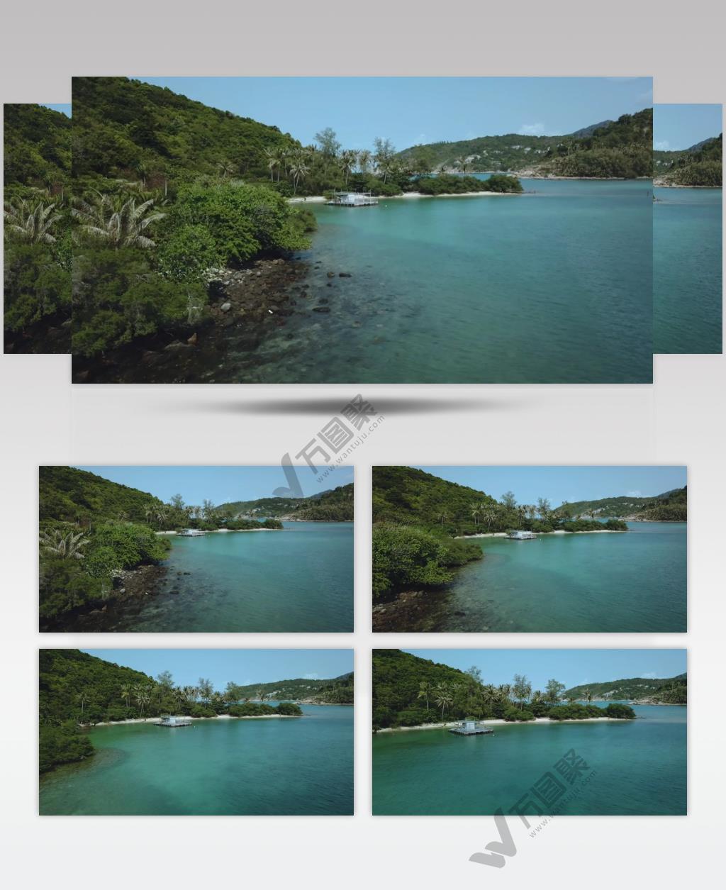 航拍美丽的热带景观河山