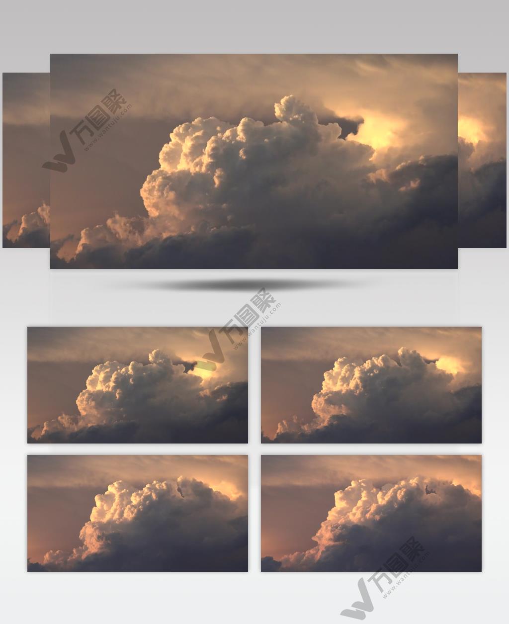 云在下午的天空中移动