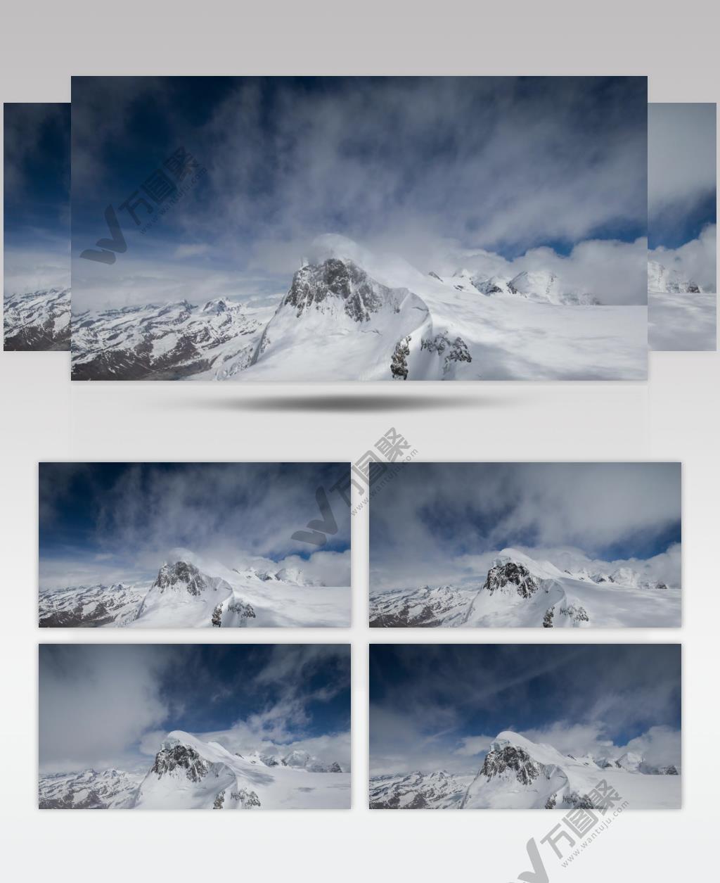 延时摄影触到马特霍恩雪山山顶的云层