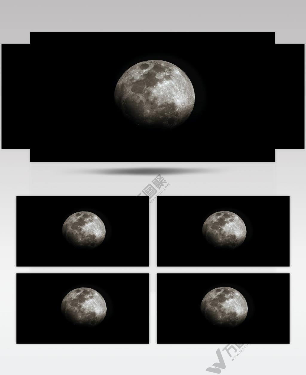 黑暗天空中的月亮