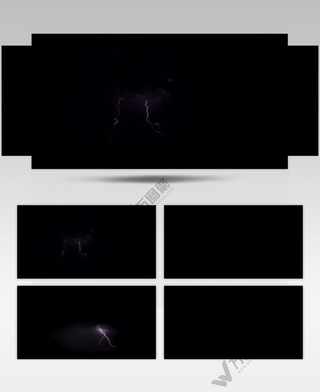 夜空雷暴天气电闪雷鸣