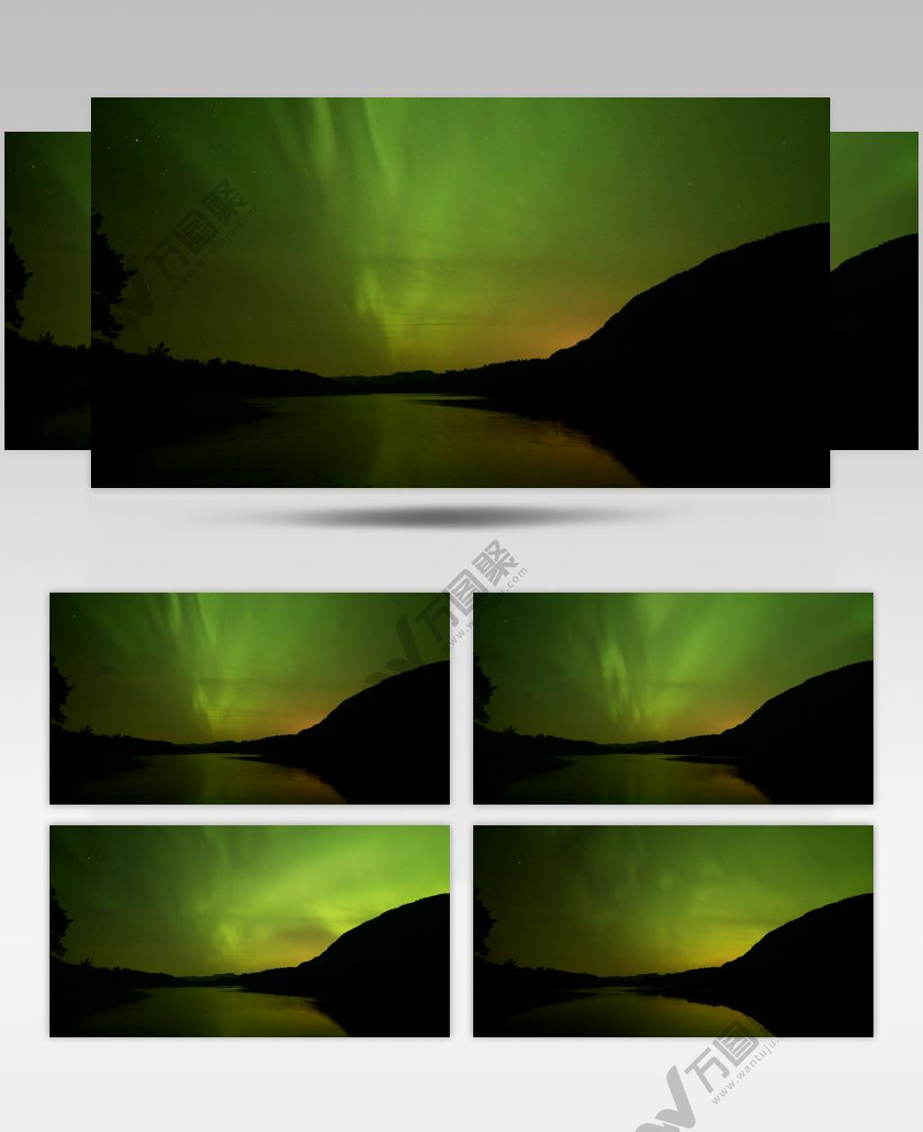 夜空中的北极光