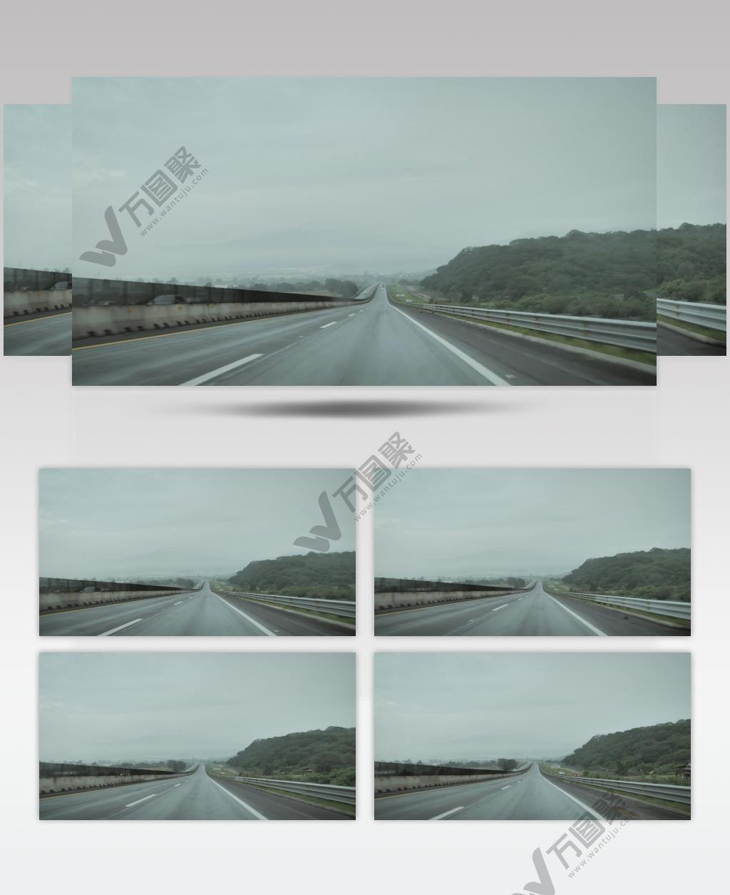 在一条偏僻雾蒙蒙的高速公路上开车