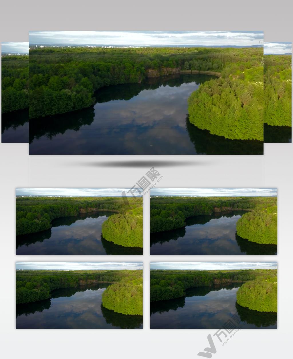 壮观的湖水映照天空