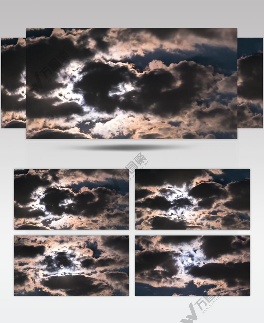 乌云天空 下雨 多云的 云彩 云