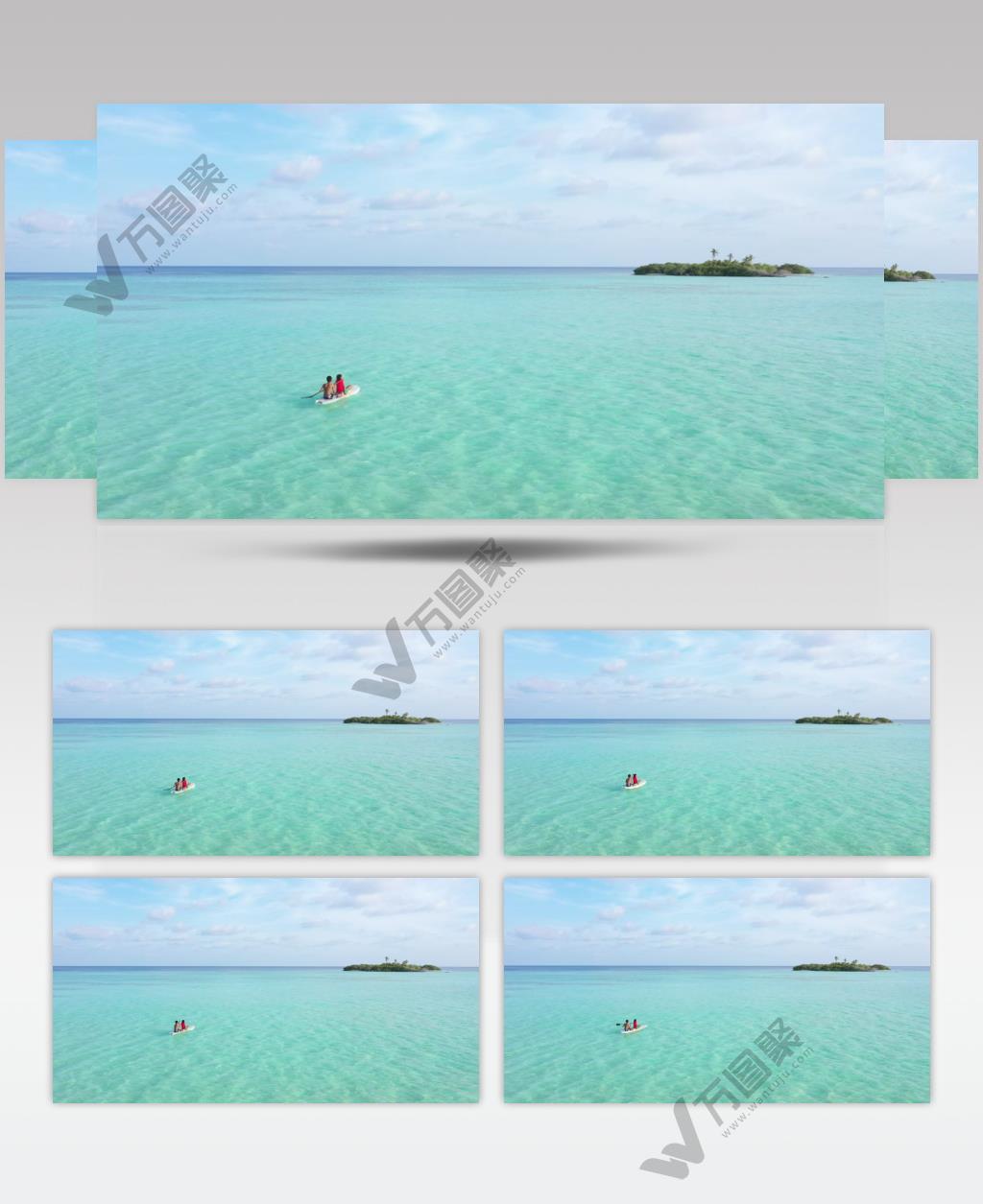 水河湖海偏远的热带岛屿