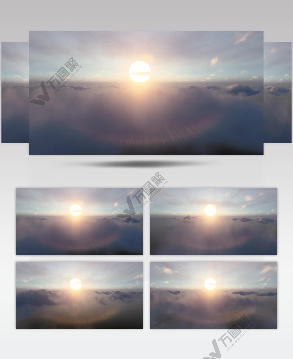 清晨的太阳天空升起