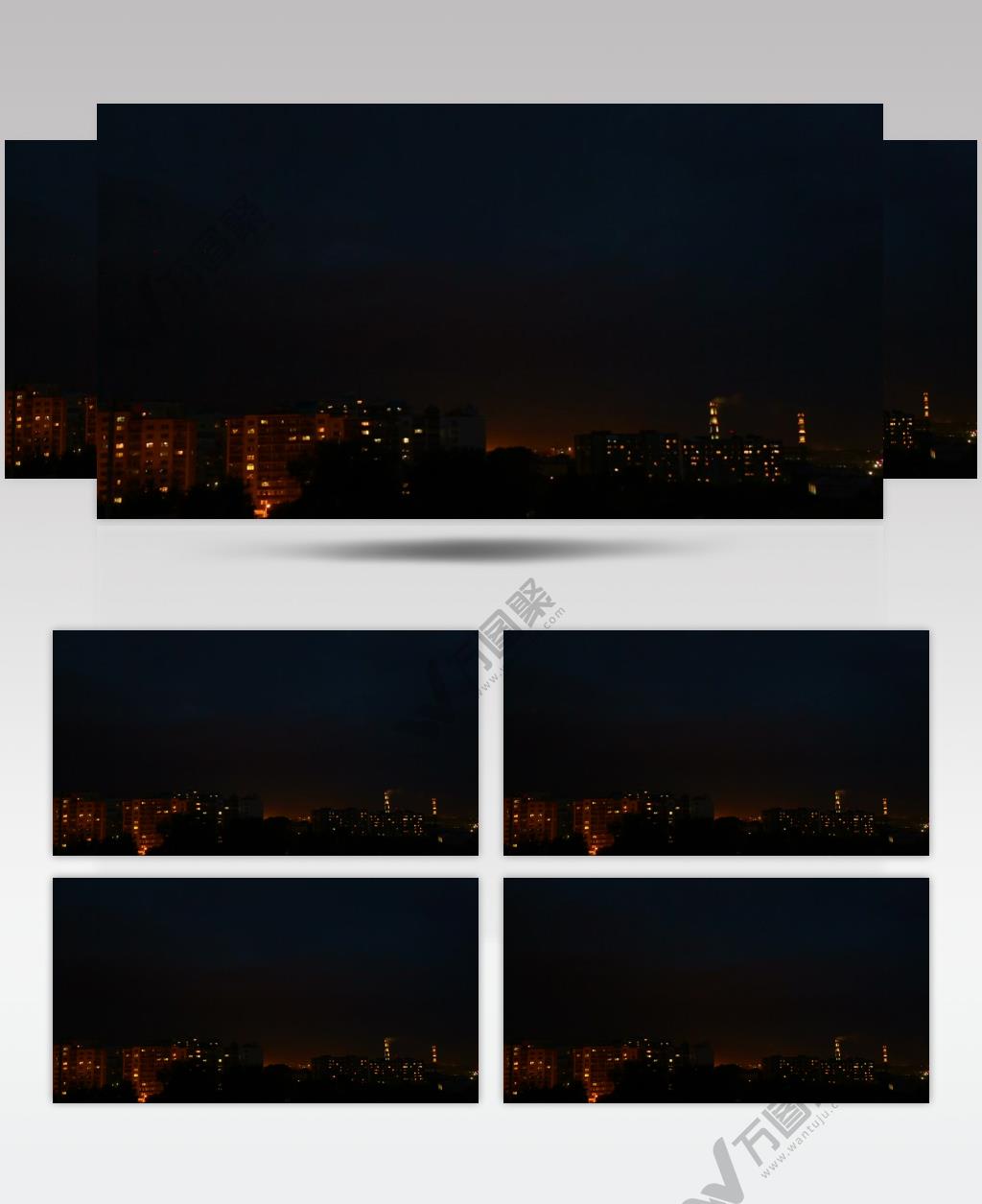 夜晚都市夜景灯火通明