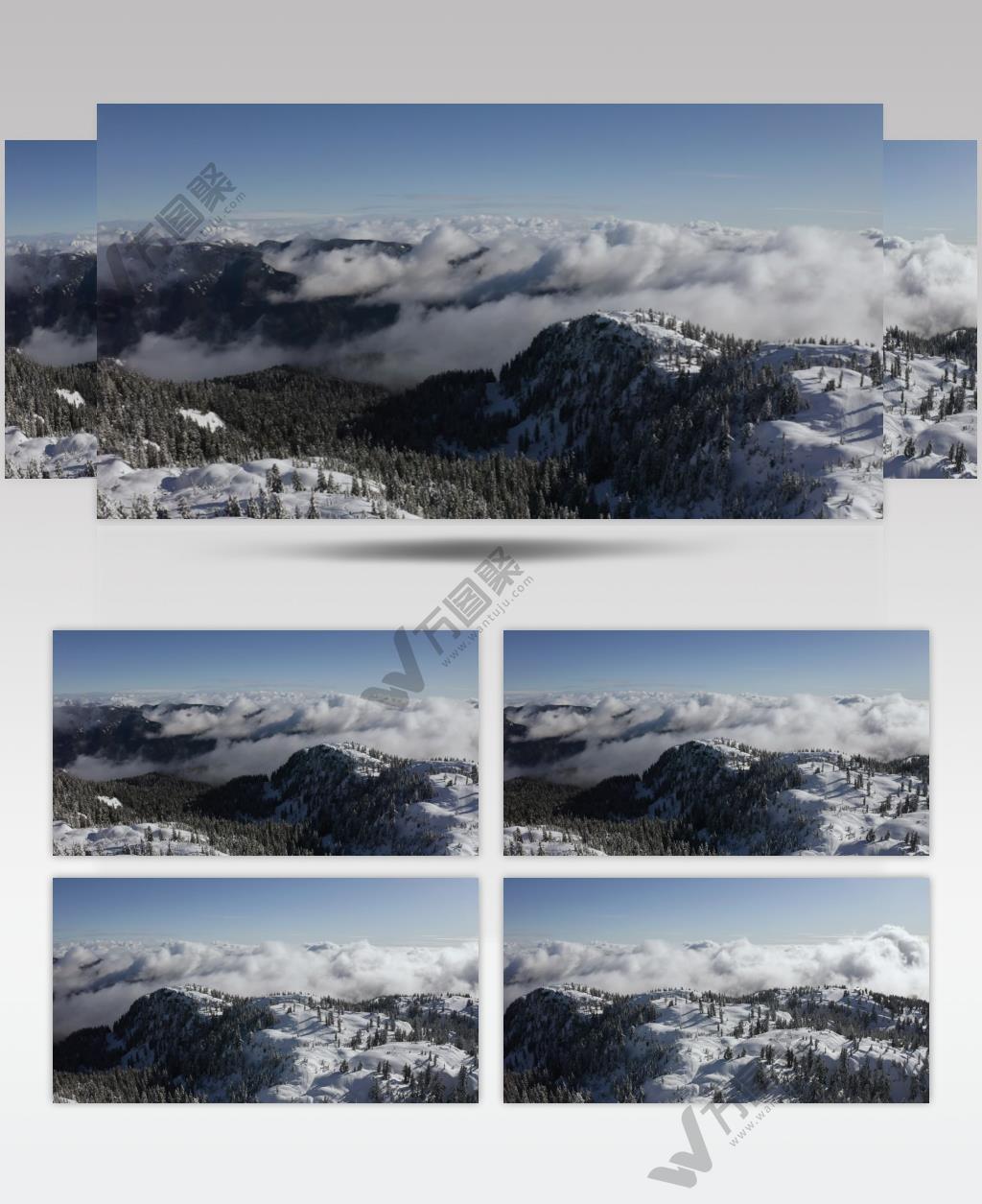 白雪皑皑的山峰加拿大山脉的山谷