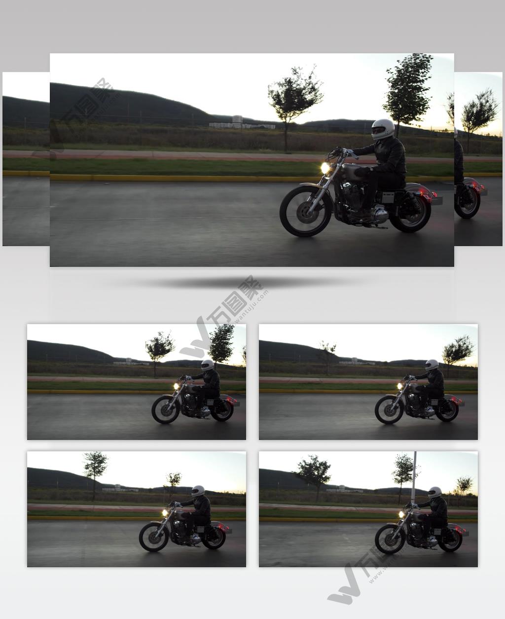 在街上驾驶摩托车的人