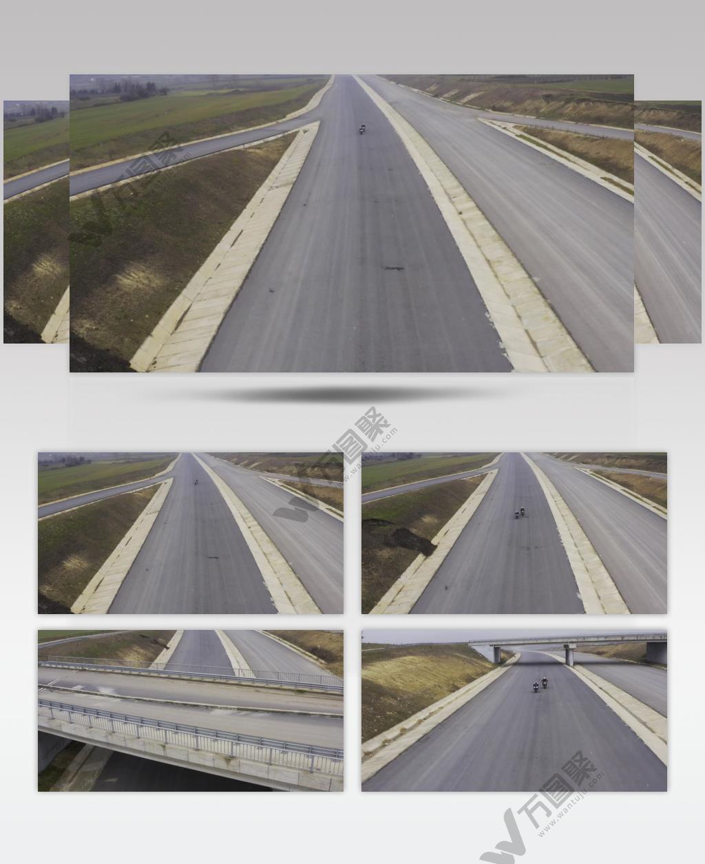 高速公路上两辆摩托车比赛