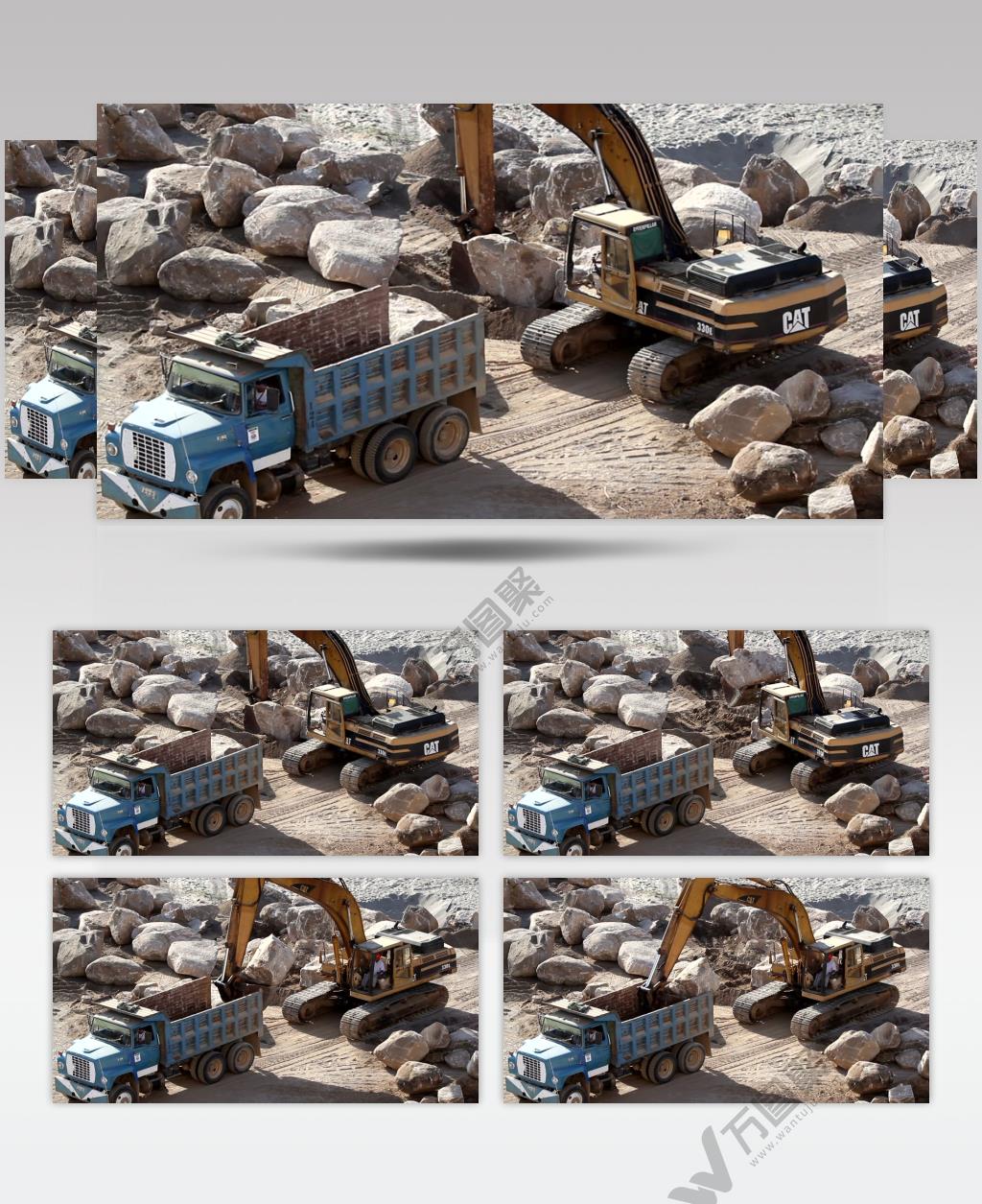 实拍采矿车运输矿石