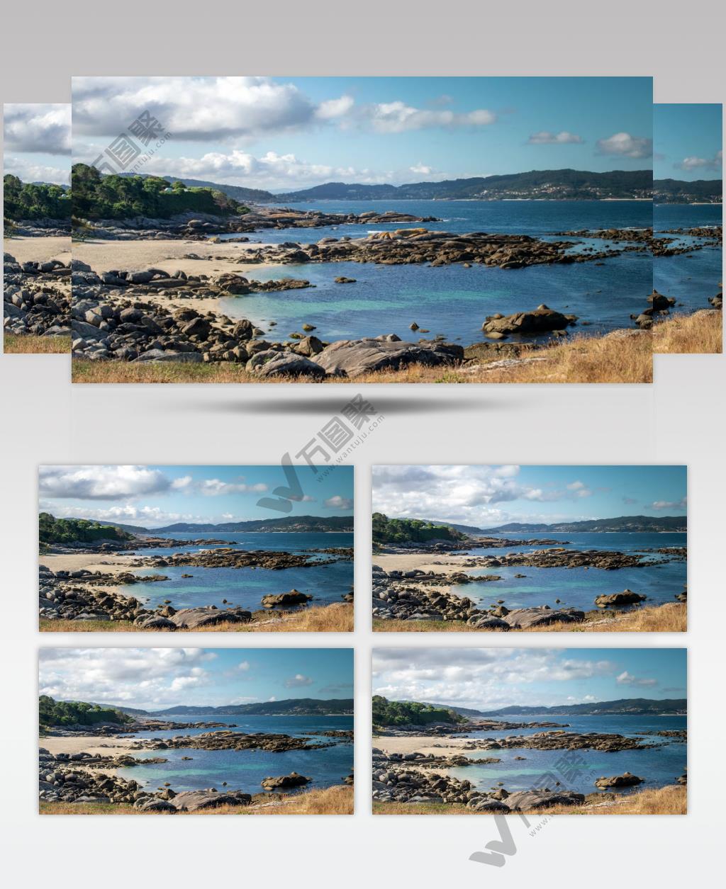 实拍大海海岸美景