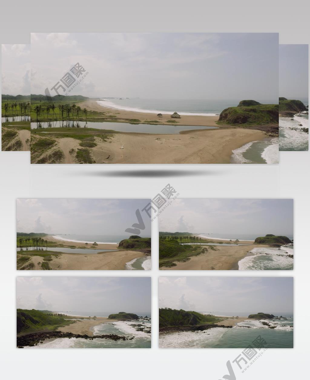 实拍大海海滩美景